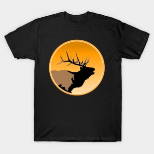 Bugling Elk at Sunset T-Shirt